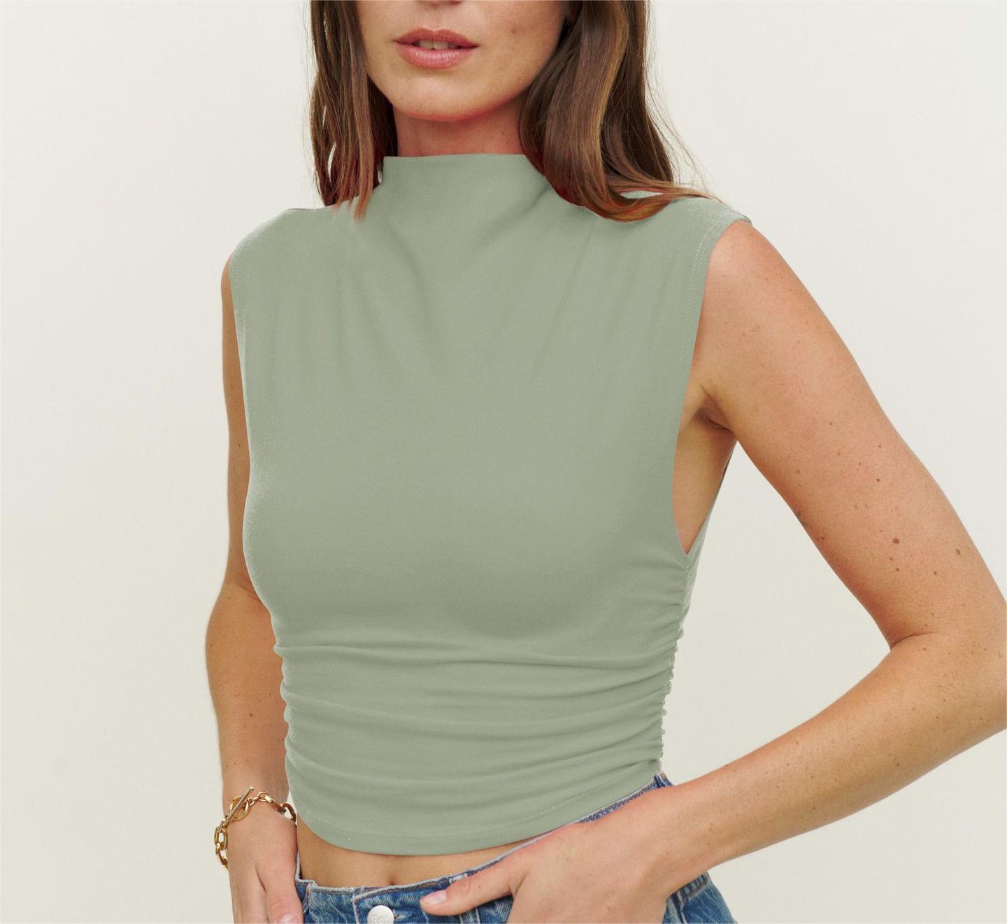 Anay sleeveless Mock Turtle Neck