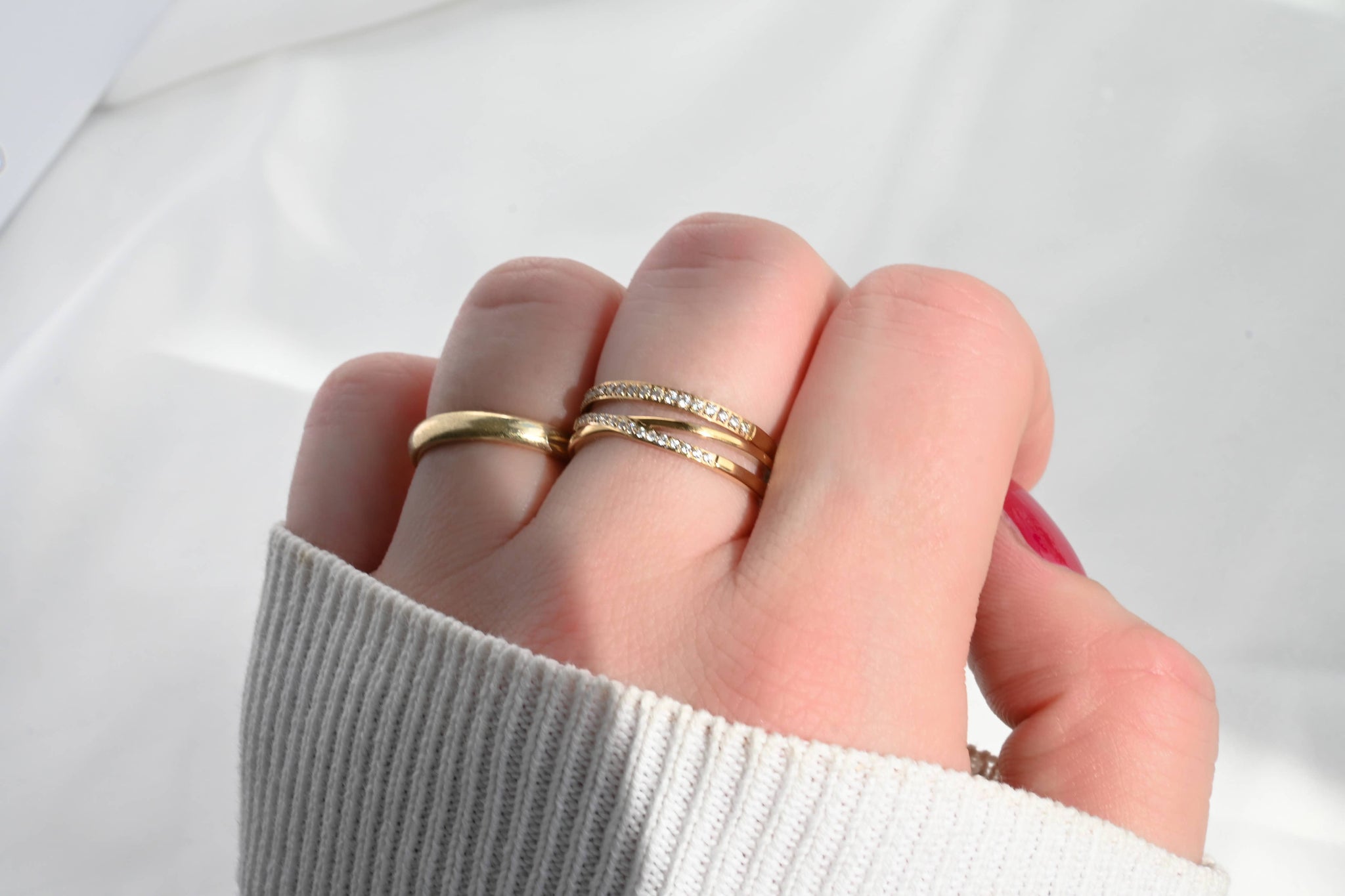 Petite Pave Diamond X ring