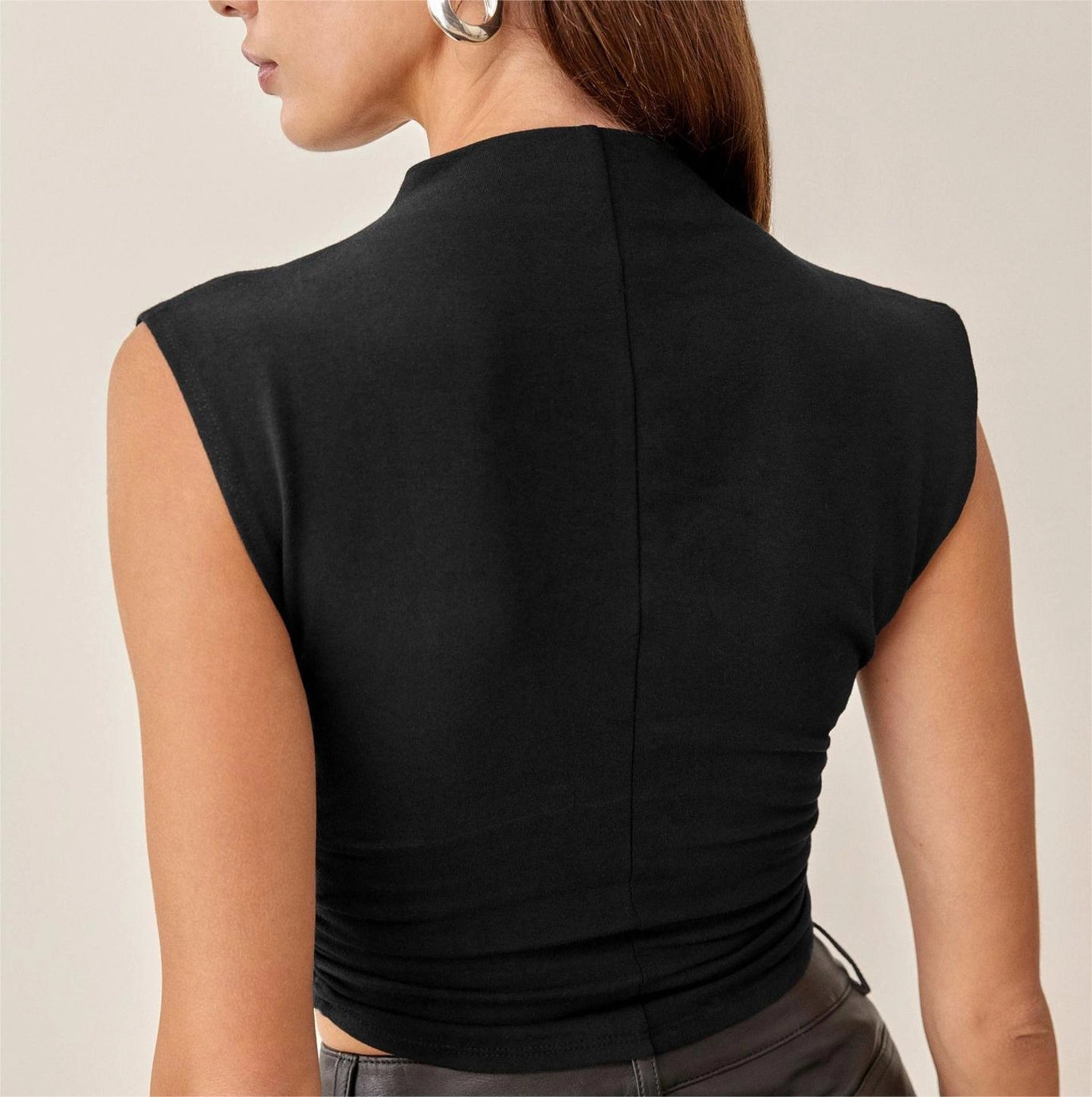 Anay sleeveless Mock Turtle Neck